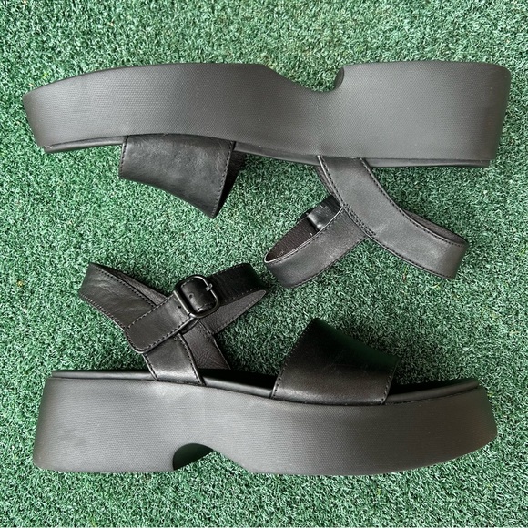 Camper Misia Platform Sandal Leather Black 41 - Picture 3 of 16